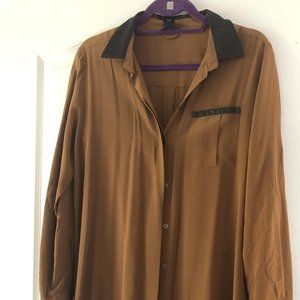 Club Monaco Silk Shirt Dress Sz 8